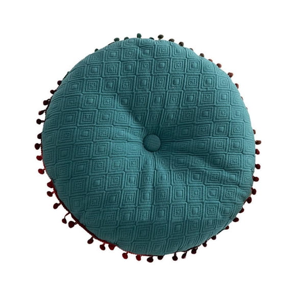 Injueey Sofá Silla Cojín Cama Tatami Ventana Borla Almohada Cojines de estilo nórdico Sala de estar Cojín de color sólido Azul Type3 NO3