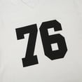 thumbnail image 5 of Women'S Oversized Off Shoulder Shirt Crewneck Number Graphic T Shirt Y2k Summer Going Out Tops White V-Neck S, 5 of 9