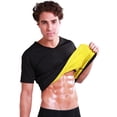 thumbnail image 3 of Camisa más delgada Hombres Workout Sauna Suit Neoprene Short Sleeve Sweat Shirt Body Shaper Training Weight Loss Shirt, 3 of 7