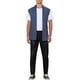 thumbnail image 2 of INSPIRAR CHIC Chaleco de Hombre Sin Mangas con Frente Abierto y Dobladillo Asimétrico 34 Azul Marino, 2 of 7