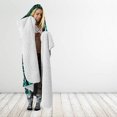 thumbnail image 5 of Polynesian Turtle Valentine Hooded Blanket You And Me Turquoise Hibiscus Heart, 5 of 5