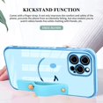 thumbnail image 6 of Compatible with iPhone 12 Pro Max Case for Women Girls,TPU Cute Plating Smiley Face Pattern Wristband Holder Case Camera Lens Protection Side Small Pattern Shockproof Wrist Strap Case-Sky Blue, 6 of 14