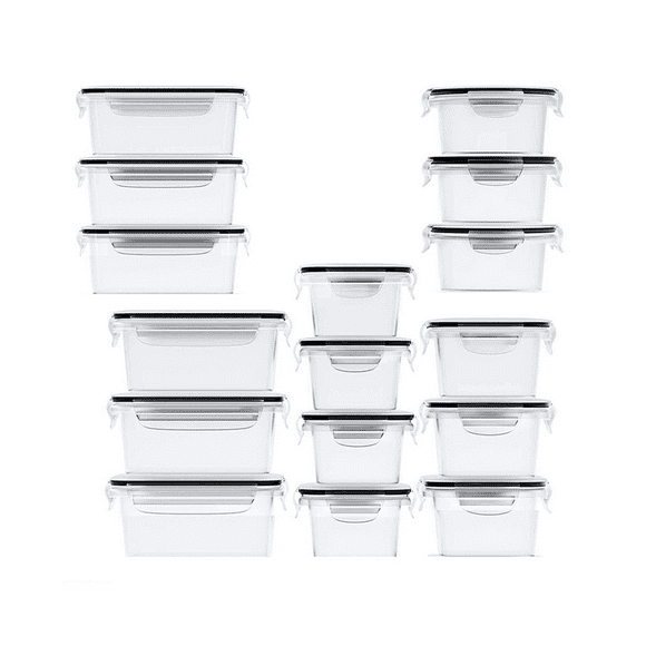 16Pack Airtight Food Storage Containers with Lids (16 Containers and 16 Lids), Plastic Meal Prep Containers
