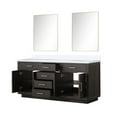 thumbnail image 2 of Abbey 72" W Brown Oak Double Vanity, Cultured Marble Top and 34" Mirrors, 2 of 6