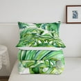 thumbnail image 4 of Tropical Plant Leaf Twin Comforter Set,Boho Botanical Green Leaves Bedding Set Adults,Hawaiian Palm Leaf Monstera Quilt Bed Set Nature Jungle Forest Bed Comforter Set 2Pcs, 4 of 5