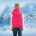 thumbnail image 4 of SonxaHe Little Boy Puffer Vest with Hood Winter Warm Sleeveless Zip Jacket Quilted Lightweight Insulated Coat Red,Sized 5-6, 4 of 6
