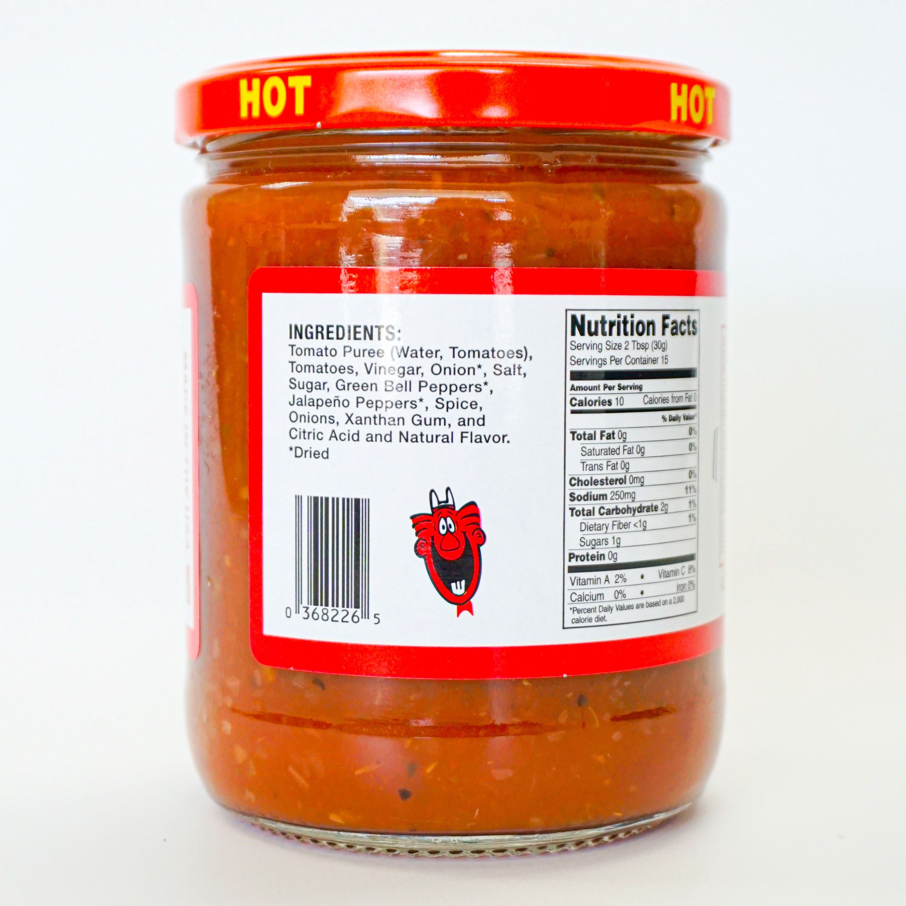 The Mad Butcher's Private Blend Hot Salsa, Gluten Free, Shelf-Stable, 16 oz Jar