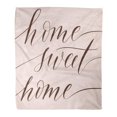 thumbnail image 1 of JSDART Throw Blanket Warm Cozy Print Flannel Calligraphic Home Sweet Hand Lettering Crafted Drawing Comfortable Soft for Bed Sofa and Couch 58x80 Inches, 1 of 1