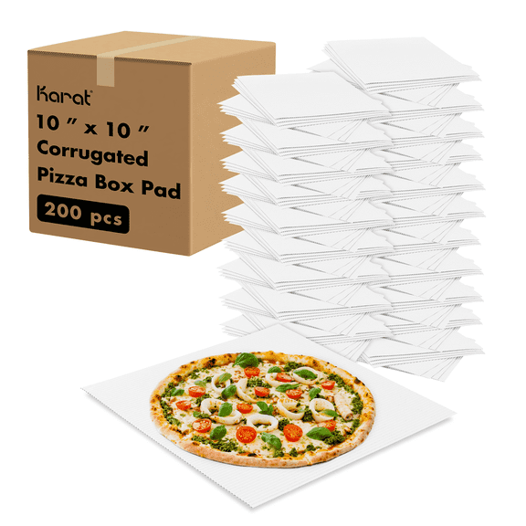 Karat 10" Corrugated Pizza Pads - 200 pcs