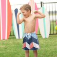 thumbnail image 4 of FORMRS Boys Swim Trunks Quick Dry Mesh Liner Boardshorts Sizes XS-XL, Blue Geometric, 4 of 7