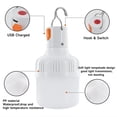 thumbnail image 4 of From Xiao Bei strict selection 1 bombilla LED recargable por USB for exteriores, 60 W, luz de emergencia, for acampar, pescar, tiendas de campaña portátiles, linterna, luz nocturna., 4 of 7