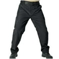 thumbnail image 2 of asjyhkr Cargo Pants for Men Fleece Lined Elastic Waist Hiking Camping Climbing Trousers with Multi Pockets, 2 of 4