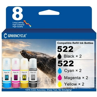 522 Ink Refill Bottles ET 2800 ET 4800 ET 2400 ET-2803 Printer
