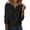 Black, variant on Women Blouses Casual Long Sleeve Fall Tops Henley V Neck Floral Shirts Dressy Summer Spring Clothes