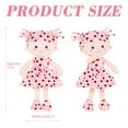 thumbnail image 3 of Soft Baby Doll for Girls First Baby Doll Sleeping Cuddle Buddy Doll Plush Rag Doll Wear Pink Polka Dot Dress 13", 3 of 11