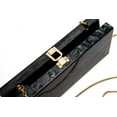 thumbnail image 3 of Acrylic Clutch Evening Bag for Women Long Pearl Acrylic Clutch Purse Handbag for Dinner Party Wedding iPhone - Black, 3 of 7