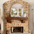 thumbnail image 4 of Arched Wall Mirror 24x20 Inch Black Metal Frame Tempered Glass Large Decorative Crystal Clear Shatterproof Mirror for Entryway Living Room Mantel Bathroom, 4 of 9