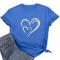 thumbnail image 7 of QETYUW Valentines Shirts for Women Valentine Love Heart Printed Tees Plus Size Casual Crew Neck Tshirts Summer Lightweight Shirt, 7 of 7