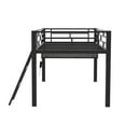 thumbnail image 7 of Gaming mid loft bed with desk, LED, Twin, Black, 7 of 7