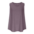 thumbnail image 3 of Asxite Tank Tops for Women Plus Size Sleeveless Solid Color Round Neck Loose Casual Blouse, 3 of 5