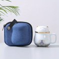 thumbnail image 4 of Ceramic Portable Lucky Cat Tea Mug - Perfect for Travel, Office, or as a Gift!, 4 of 4