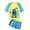 Blue & Yellow, variant on GYRATEDREAM Toddler Boys Swimsuit Surfing Short Sleeve Rash Guard Swim Shirt & Swim Trunks Bathing Suit Swimwear for 2-6 Years