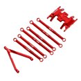 thumbnail image 4 of For SCX24 Tie Rod Kit, Aluminium Alloy Light Weight Vivid Color For SCX24 Pull Rod Kit 6Pcs  For RC Car Red, 4 of 8