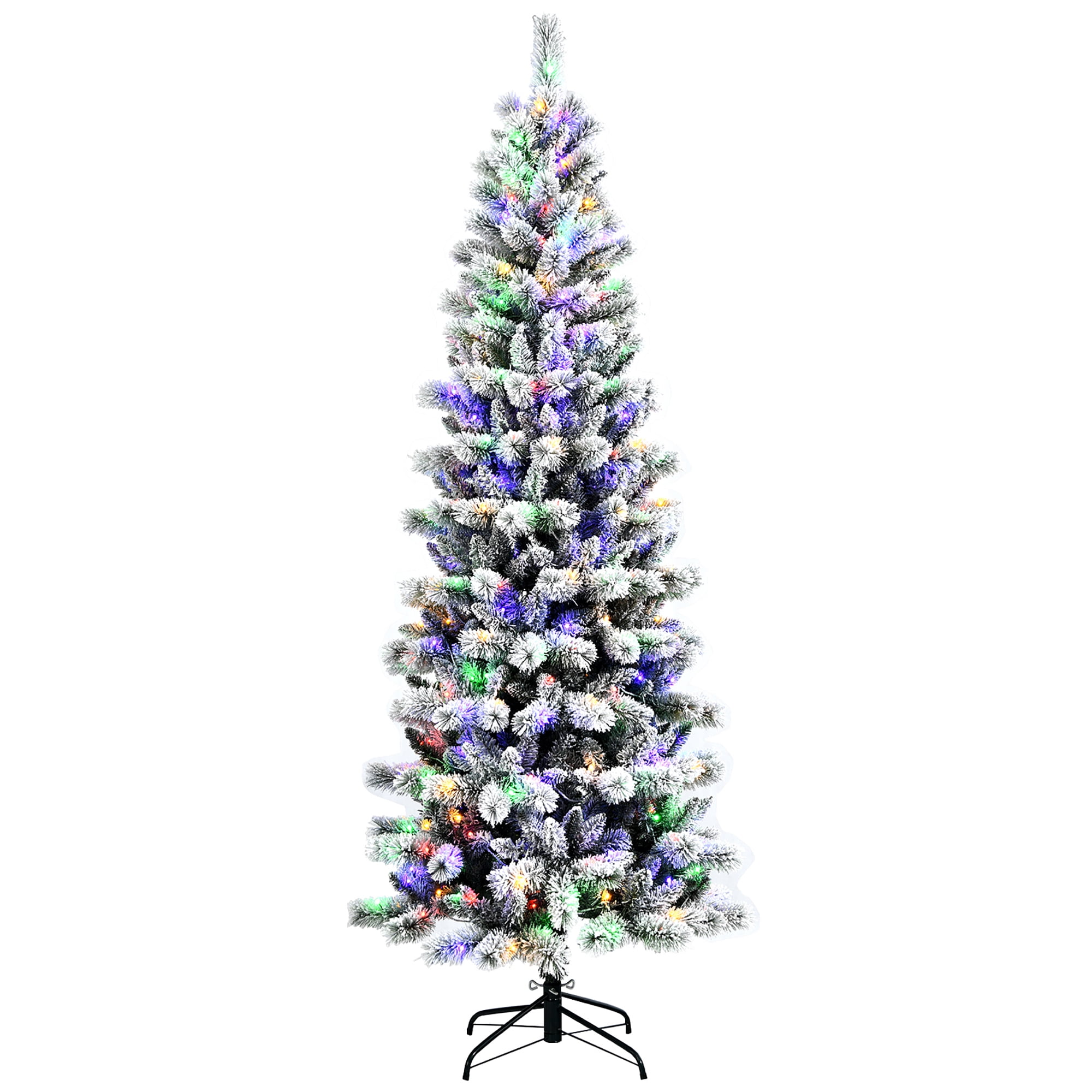 6ft 845 Branches Hanging Tree Structure PVC Material White Round Head 300  Lights Cool Color 8 Modes With Remote Control Christmas Tree