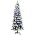 thumbnail image 1 of Costway 7.5FT Pre-Lit Hinged Christmas Tree Snow Flocked w/9 Modes Remote Control Lights, 1 of 10
