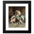 thumbnail image 2 of Carl Reichert 20x24 Black Modern Framed Museum Art Print Titled - Beagle Puppies Feasting (1889), 2 of 5