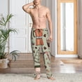 thumbnail image 3 of Cauagu Coffee Makers Macaroons Chocolate Mens Pajama Pants Sleep & Lounge Pants,PJ Bottoms with Pockets-Small, 3 of 7