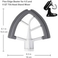 thumbnail image 2 of Flex Edge Beater for KitchenAid Tilt-Head Stand Mixer, 4.5-5 Quart Flat Beater Paddle with Flexible Silicone Edges Bowl Scraper, 2 of 7