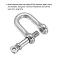 thumbnail image 4 of Uxcell 5/16" / 8mm Screw Pin Shackle, D Ring Shaped Shackles for Heavy Lifting Paracord Chains Outdoor, Silver Tone 4Pcs, 4 of 5