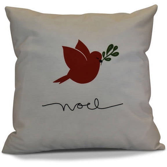 Simply Daisy 16" x 16" Noel Bird Animal Print Pillow