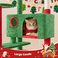 thumbnail image 6 of Alden Design 54" Tall Cat Tree with 2 Dangling Balls & 3 Scratching Posts, Red/Green, 6 of 10