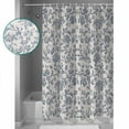thumbnail image 4 of Blue Floral Waterproof Fabric Shower Curtain, Farmhouse Vintage Flower Leaf Botanical Shower Curtain for Bathroom Curtains Bathtubs Hotel Washable Shower Curtains with 12 Hooks Long 72x78in, 4 of 6