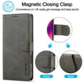 thumbnail image 5 of Feishell Flip Wallet Phone Case for iPhone 16 Plus,Premium PU Leather Magnetic Clasp Folio Cover with ID Credit Card Slots & Kickstand Shockproof Anti-Scratch Protective Case, Gray, 5 of 7