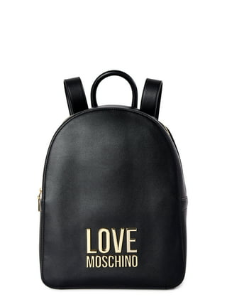 Love Moschino logo tape backpack in black