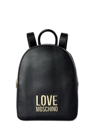 Moschino Black Leather Plush Teddy Bear Backpack Moschino