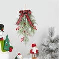 thumbnail image 1 of Christmas Decoration Wreath Rattan Crosses Border Holiday Arrangement Simulation Lintel Upside Down Christmas Tree Holiday Shopping Mall Windowses, 1 of 6