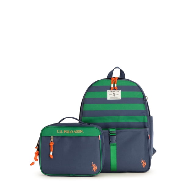 U.S. Polo Assn. Boys Water-Resistant Backpack, Lunch Tote