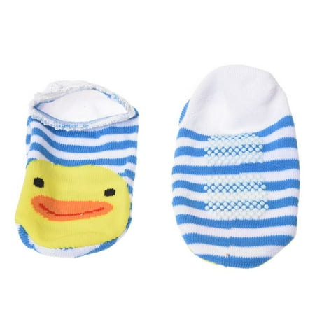 

Unisex Baby Kids Boy Socks (Blue white Stripe Duck)