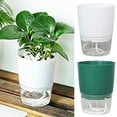 thumbnail image 1 of Travelwant Self Watering Pots, Flower Plant Pot for Indoor Plants, Automatic Water-Absorbing Double-Layer Water Storage Plastic Flower Planter Pots with Absorbent Cotton Rope, 1 of 7