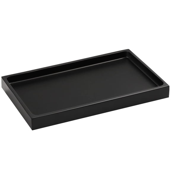Bandeja de tocador Luxspire de resina para baño, joyería M, negra