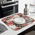 thumbnail image 3 of Pioneer Flower Floral Print Pattern Dish Drying Mat for Kitchen 1 Pack, Ultra Absorbent Microfiber Dishes Drainer Mats,16"x18", 3 of 6