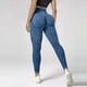 thumbnail image 1 of MKLEKYY Pantalones deportivos para mujer, nuevos pantalones de yoga ahuecados sin costuras, lavados, esmerilados, de cintura alta, ajustados, para deportes y fitness para mujer., 1 of 4