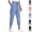 Blue, variant on Womens Elastic Waist Scrub Pants with elastic cuffs Adjustable Drawstring & Side Pockets Comfort Casual wear