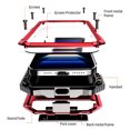 thumbnail image 3 of Dteck for iPhone 16 Pro Max Case with Built-in Screen Protector, Metal Heavy Duty Full Body Protective Case with Kickstand, Military Grade Shockproof Rugged Case for iPhone 16 Pro Max,Red, 3 of 7