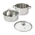 Mainstays Stainless Steel 4Quart Steamer Pot with Glass Lid
