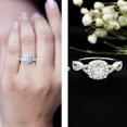 thumbnail image 3 of Rosec Jewels Moissanite Engagement Ring, Criss Cross Ring for Women (D-VS1 Quality), 925 Sterling Silver, US 5.00, 3 of 8